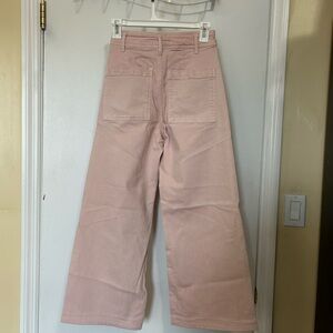 Zara High-Waist Wide Leg Pants in Pale Pink